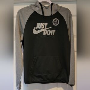 Women's Nike United States Olympic Team Pyeongchang Korea Black Gray Hoodie Med